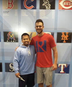 Coach Marcelino and Kris Bryant who he coached in college